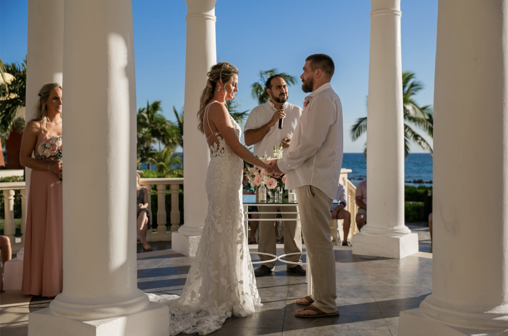 James and Naomi's destination wedding ceremony in Riviera Maya, Mexico