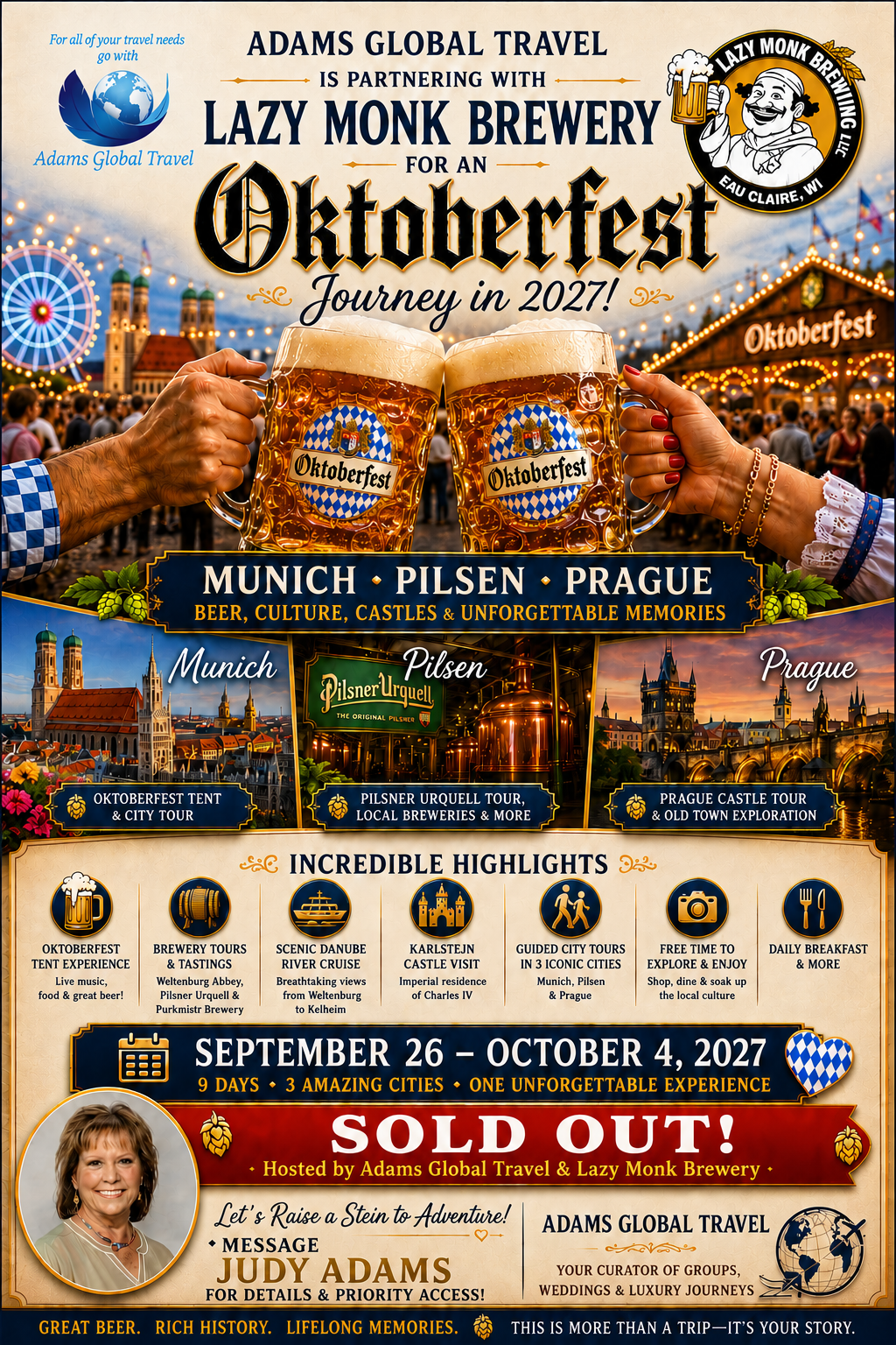 Oktoberfest & Czech Beer Trail  — Munich, Germany · Pilsen & Prague, Czech Republic